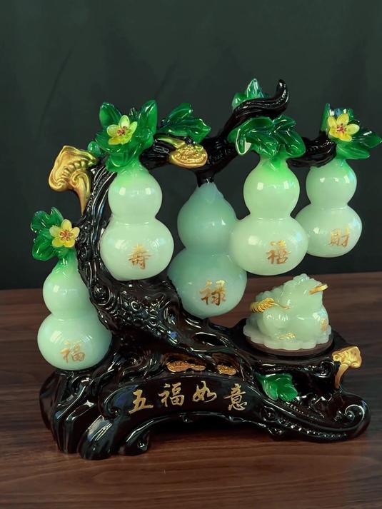 中式寓意五福临门,如意金蟾吉祥摆件 送礼装饰首选