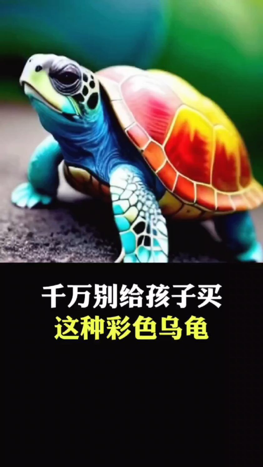 千万不要给孩子买这种彩色乌龟。