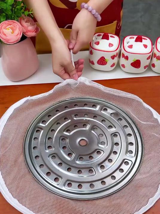 「到手2个」束口尼龙蒸笼布家用透气蒸锅布蒸馒头包子蒸盘蒸笼垫