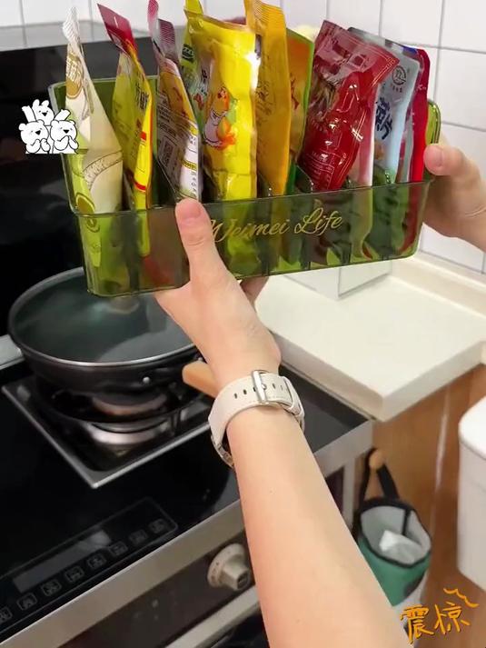 袋装的调料汤料、小菜干货终于有专门的盒子收纳了