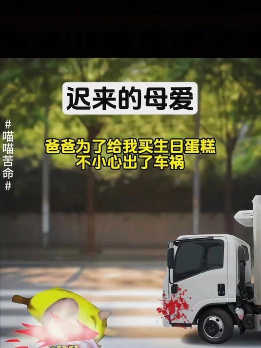 喵喵苦命-迟来的母爱第1-3集，爸爸为了给我买生日蛋糕出了车祸！