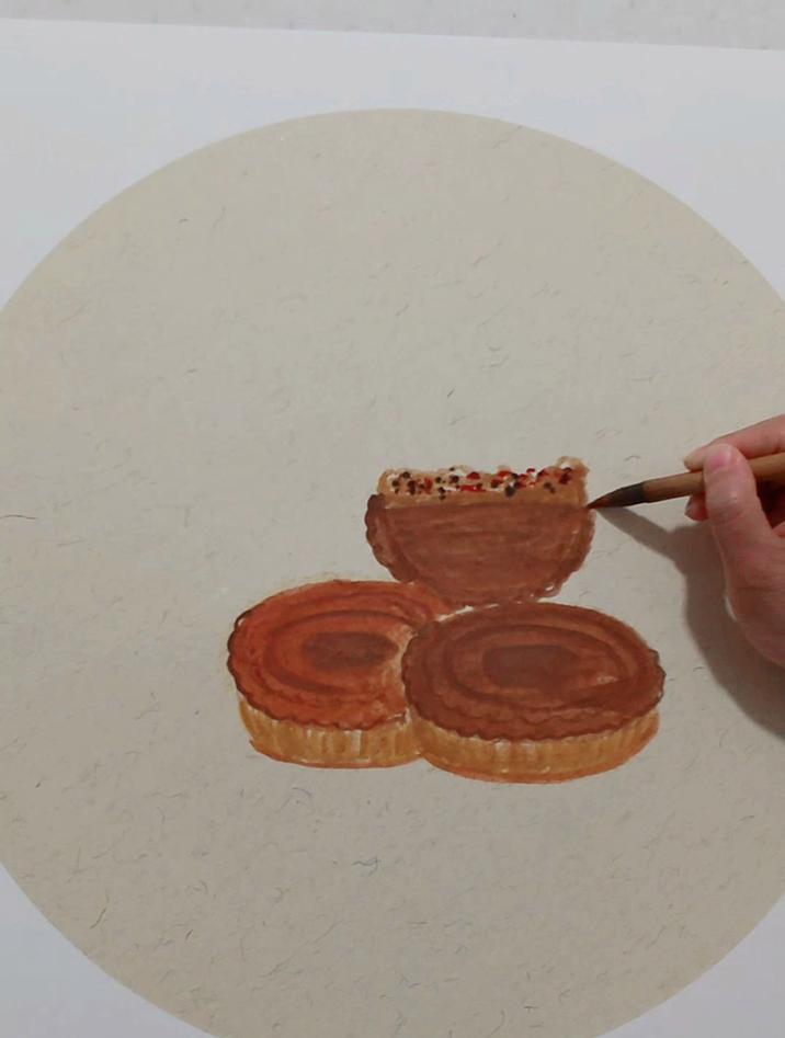 月饼简笔画法,小白一学就会