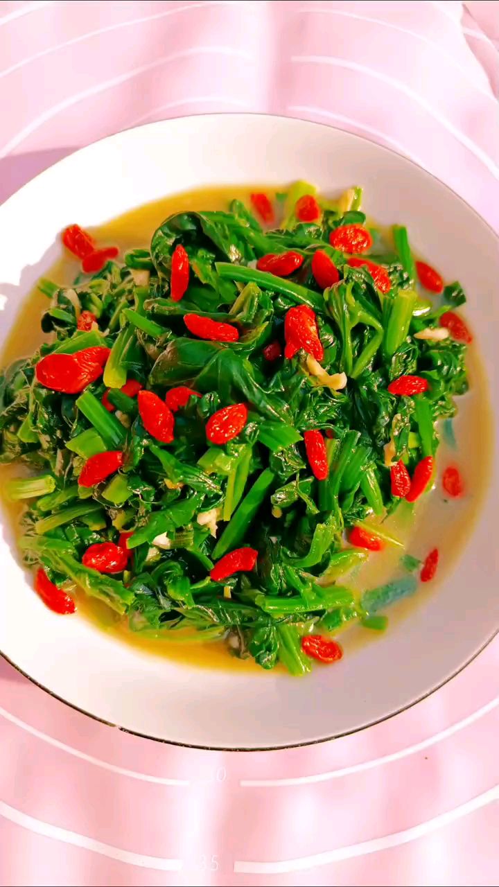 分享美食枸杞菠菜做法