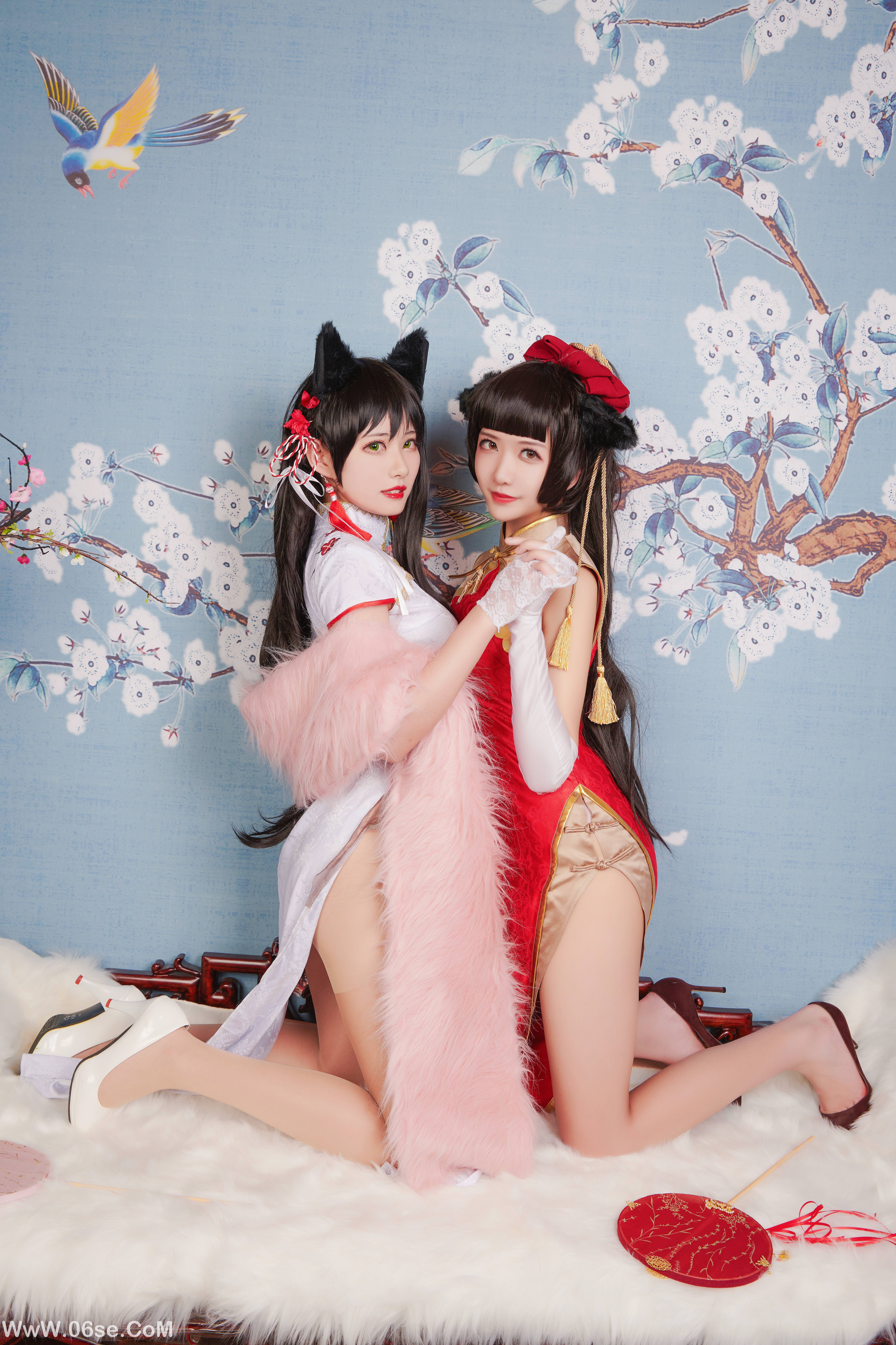 图片[3]-源纱希喵喵喵 NO.004 &Meiyi_烛墨 犬獒旗袍 [12P157M]-六色网