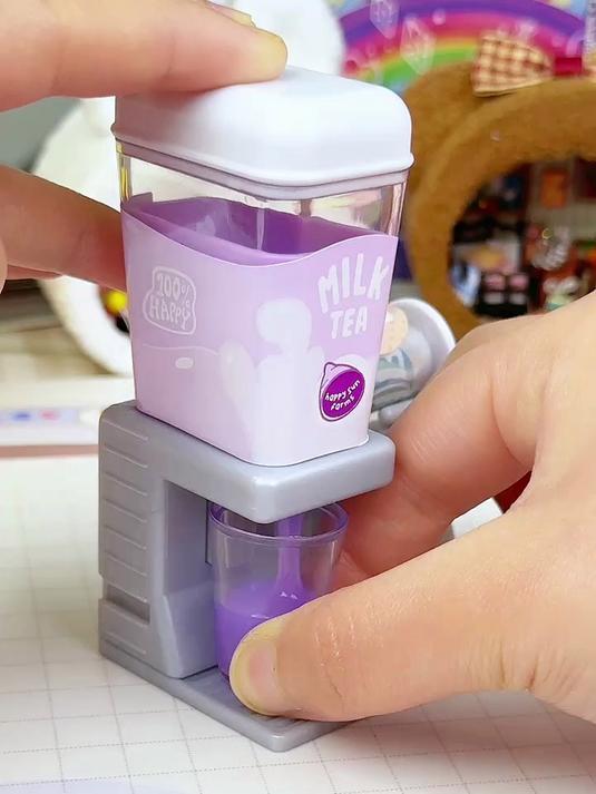 迷你奶茶机 沉浸式DIY 珍珠奶茶～这也太好玩了吧