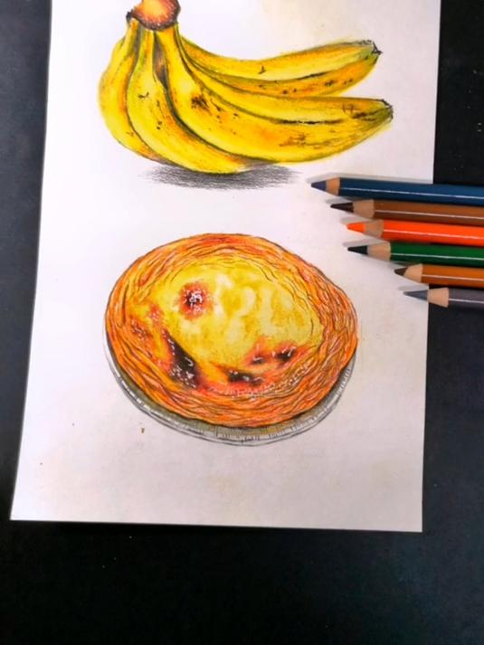 蛋挞绘画步骤分享