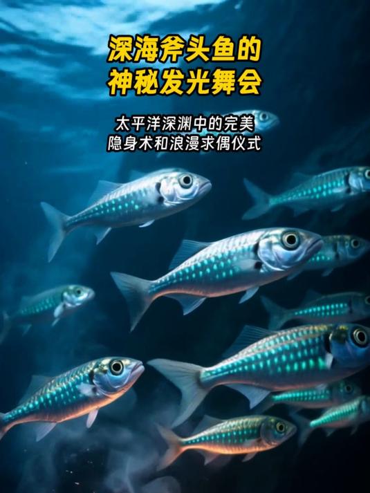 深海斧头鱼的神秘发光舞会