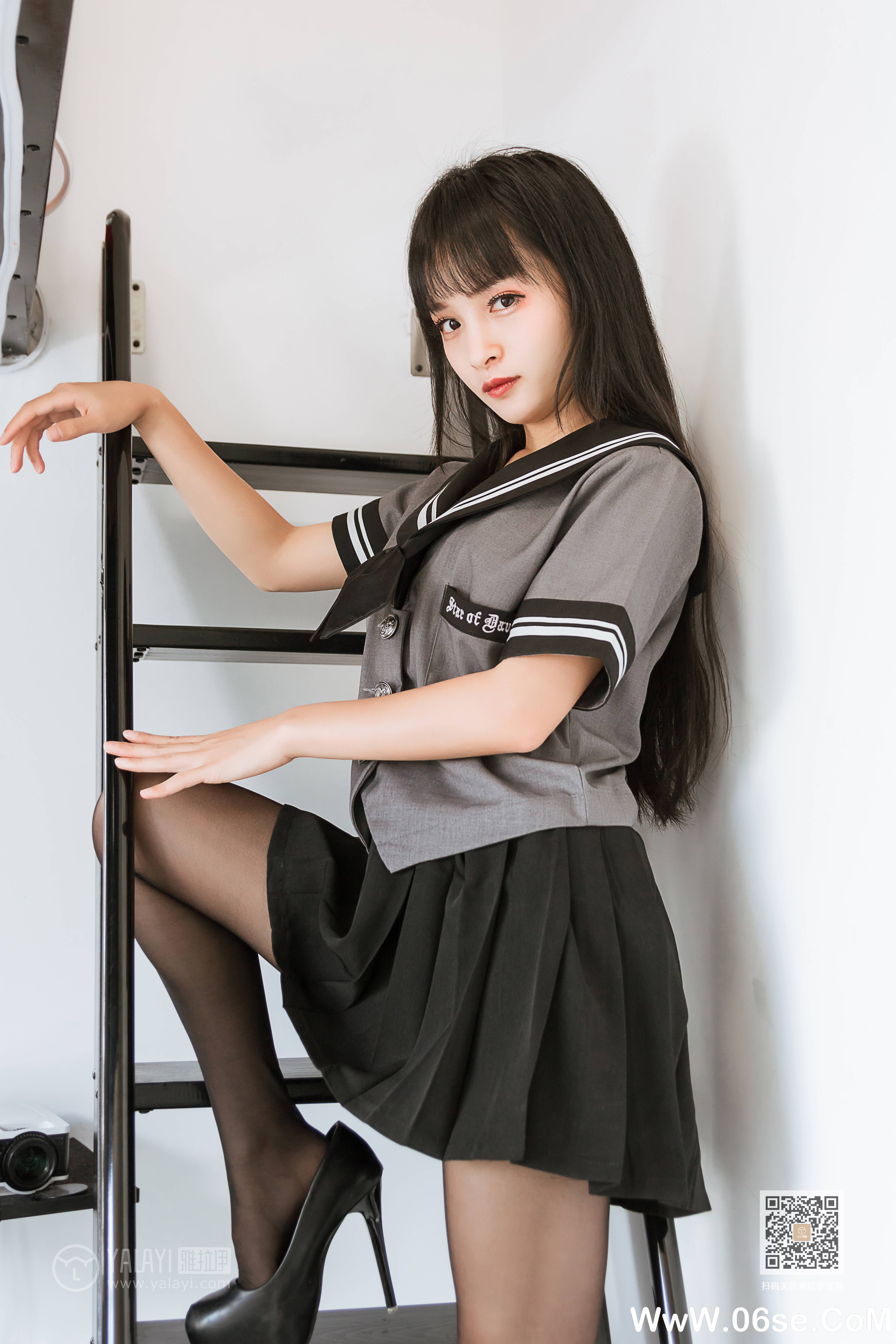 图片[5]-[YALAYI雅拉伊] 2020.04.10 NO.600 艾丽《疯狂的jk学妹》[42P+1P379M]-六色网