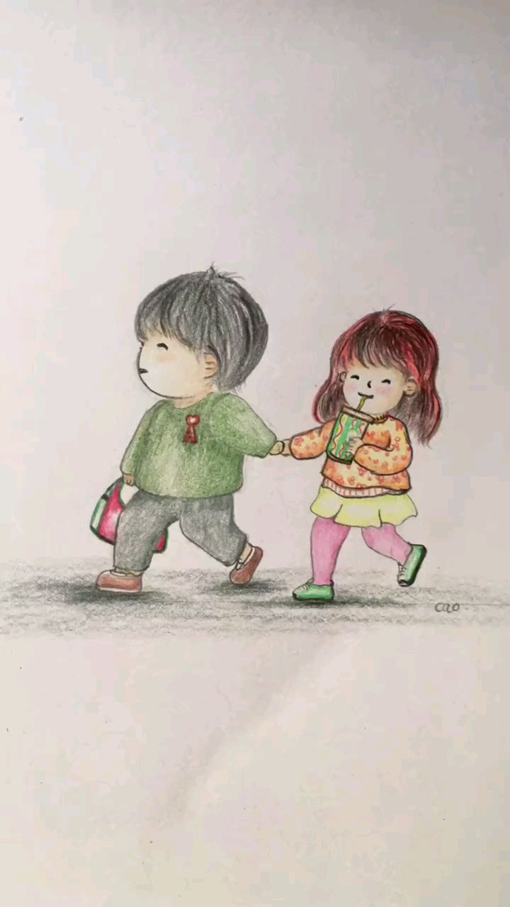 彩铅简笔画:教大家画简单的小人