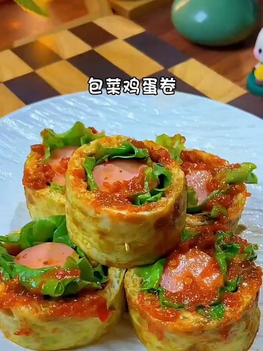 包菜鸡蛋卷的做法