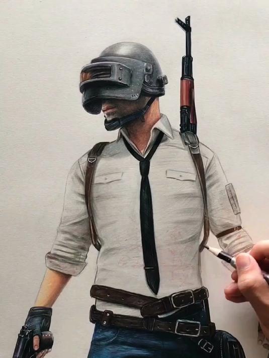 课堂上画的示范作品 绝地求生 想学欢迎来找我哦