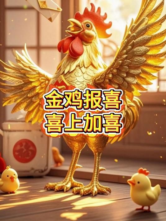 金鸡报喜 喜上加喜