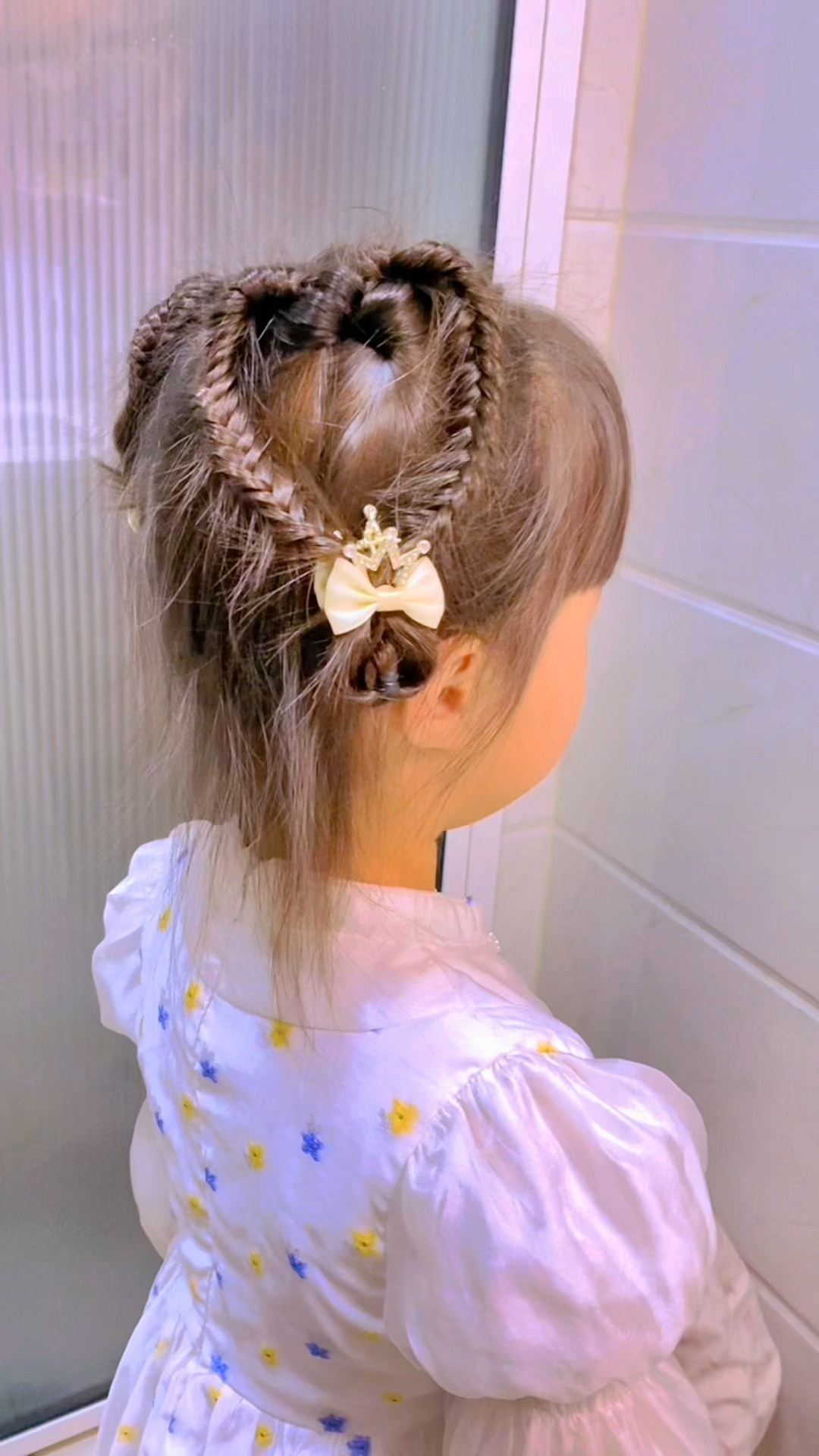 爱心鱼骨辫编发