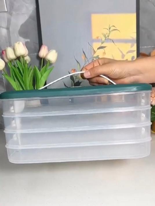 包饺子太多没地装?试试这个多层饺子盒 想装多少装多少!