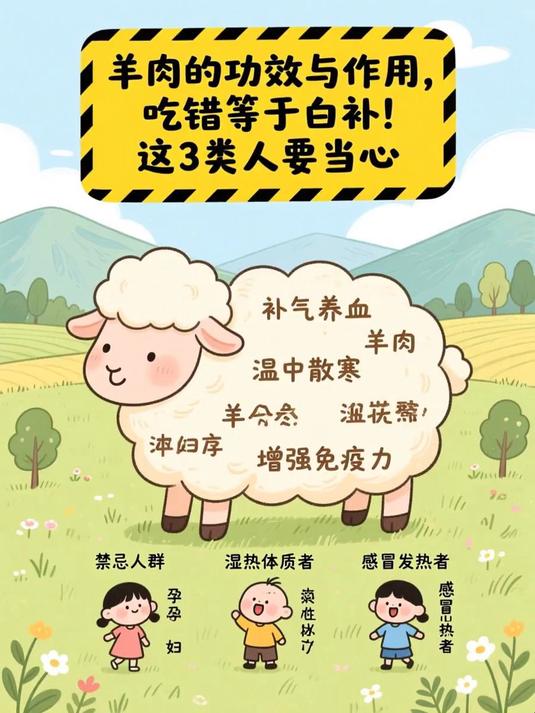 羊肉的功效与作用,吃错等于白补!这3类人要当心 #健康扬帆季#