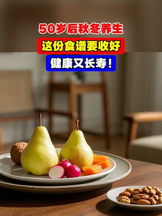 50岁后秋冬养生,这份食谱要收好,健康又长寿!