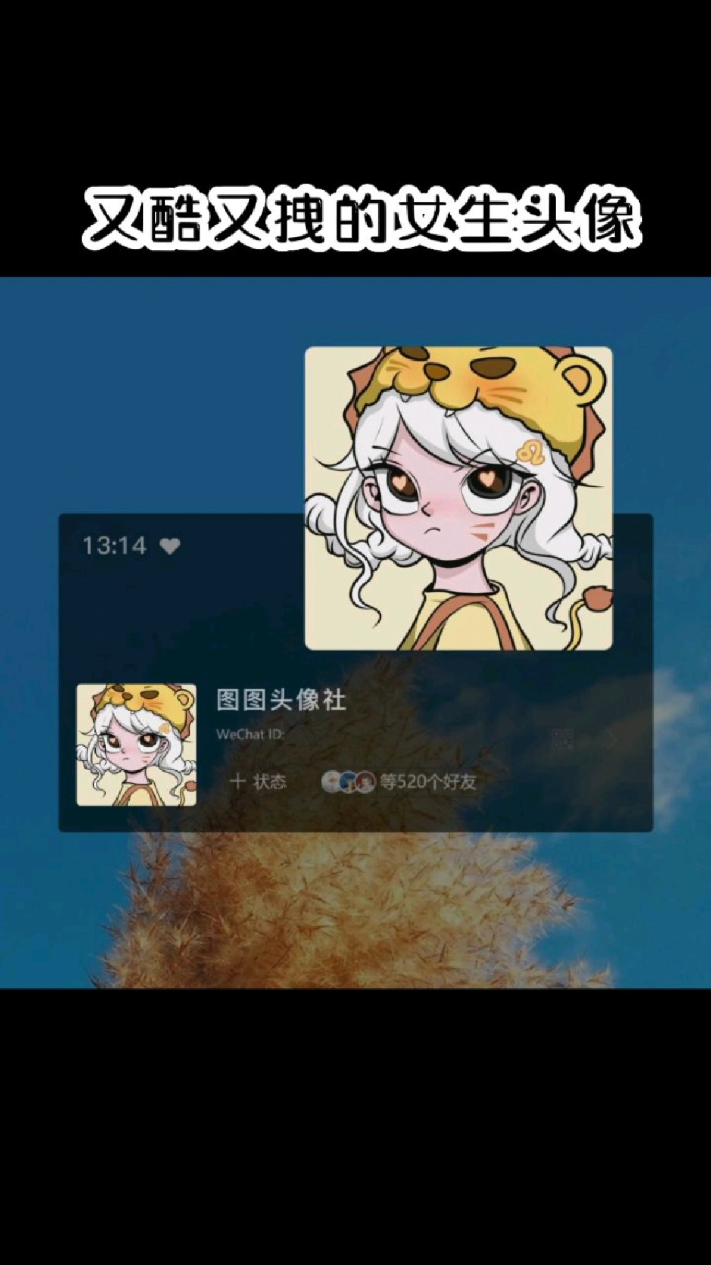 又酷又拽的女生头像来啦