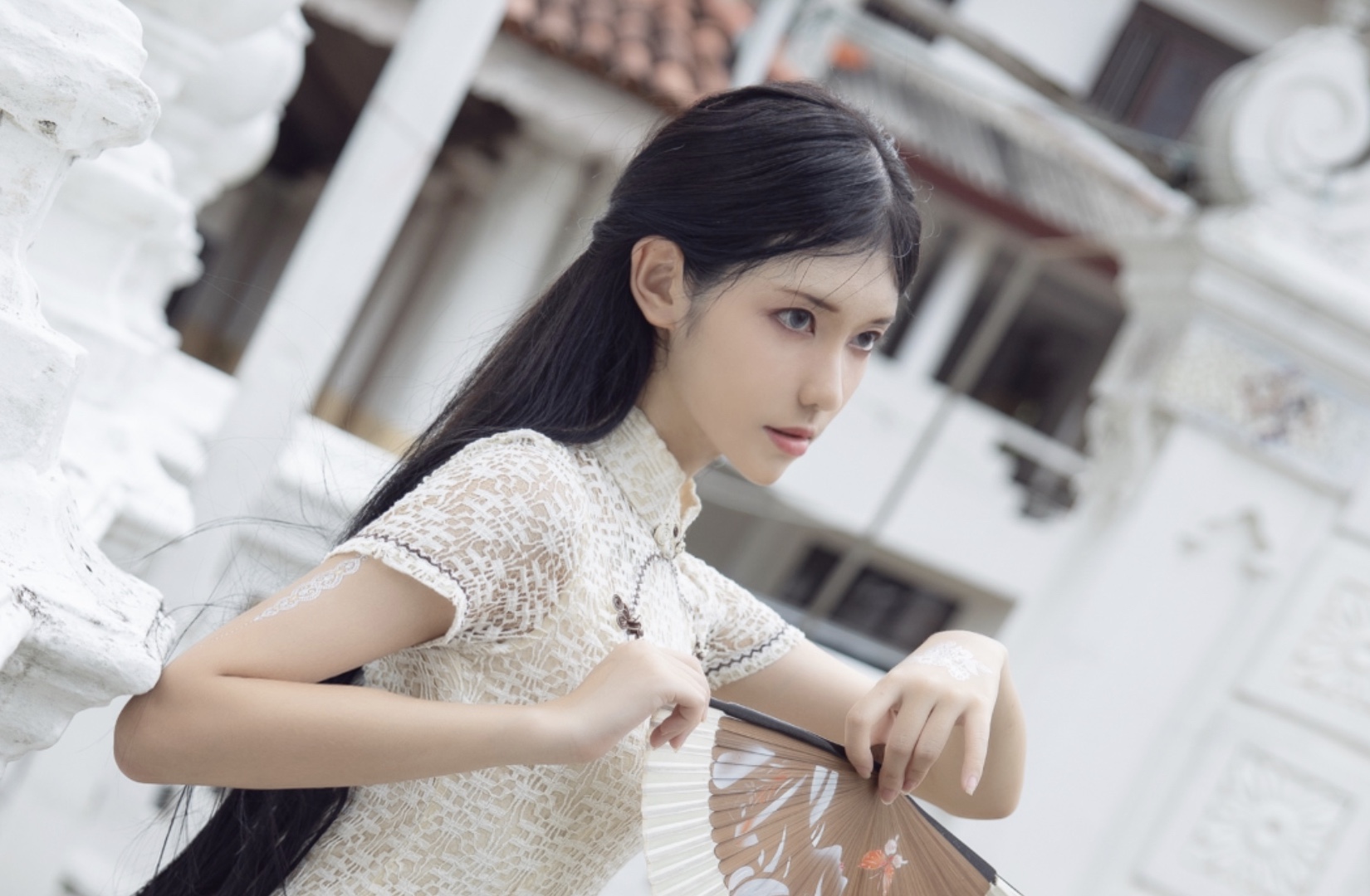 图片[10]-南桃 NO.007 – 白旗袍[11P26M]-六色网