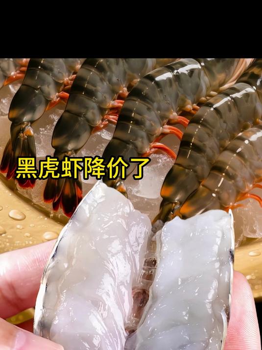 超大黑虎虾蘸芥末!鲜辣上头,超够劲