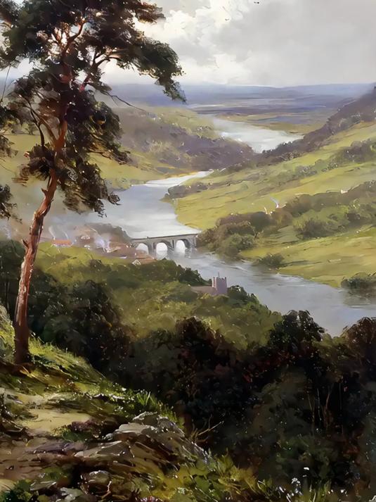 英国风景画家亨利·H·帕克的风景油画,美极了!