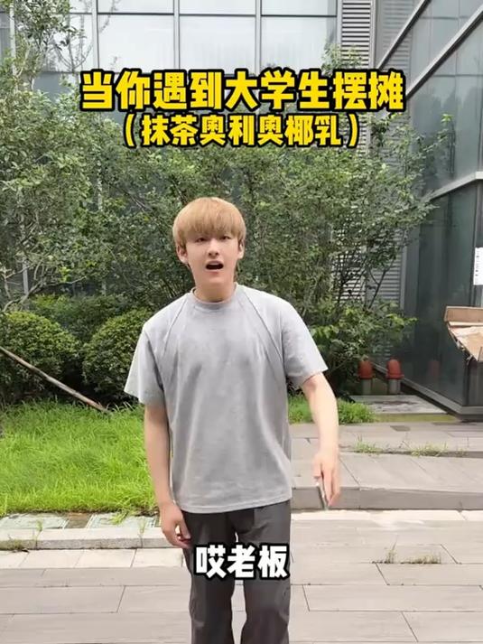 遇到一个卖奥利奥抹茶椰乳的大学生