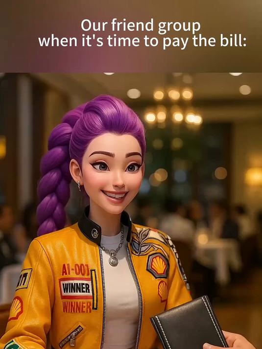 Rumi鲁米和Mira米拉去餐厅吃饭,结果被菜单上的价格吓到