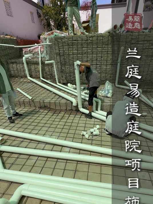 庭院鱼池净化系统预埋管道!专业的事交给专业的人