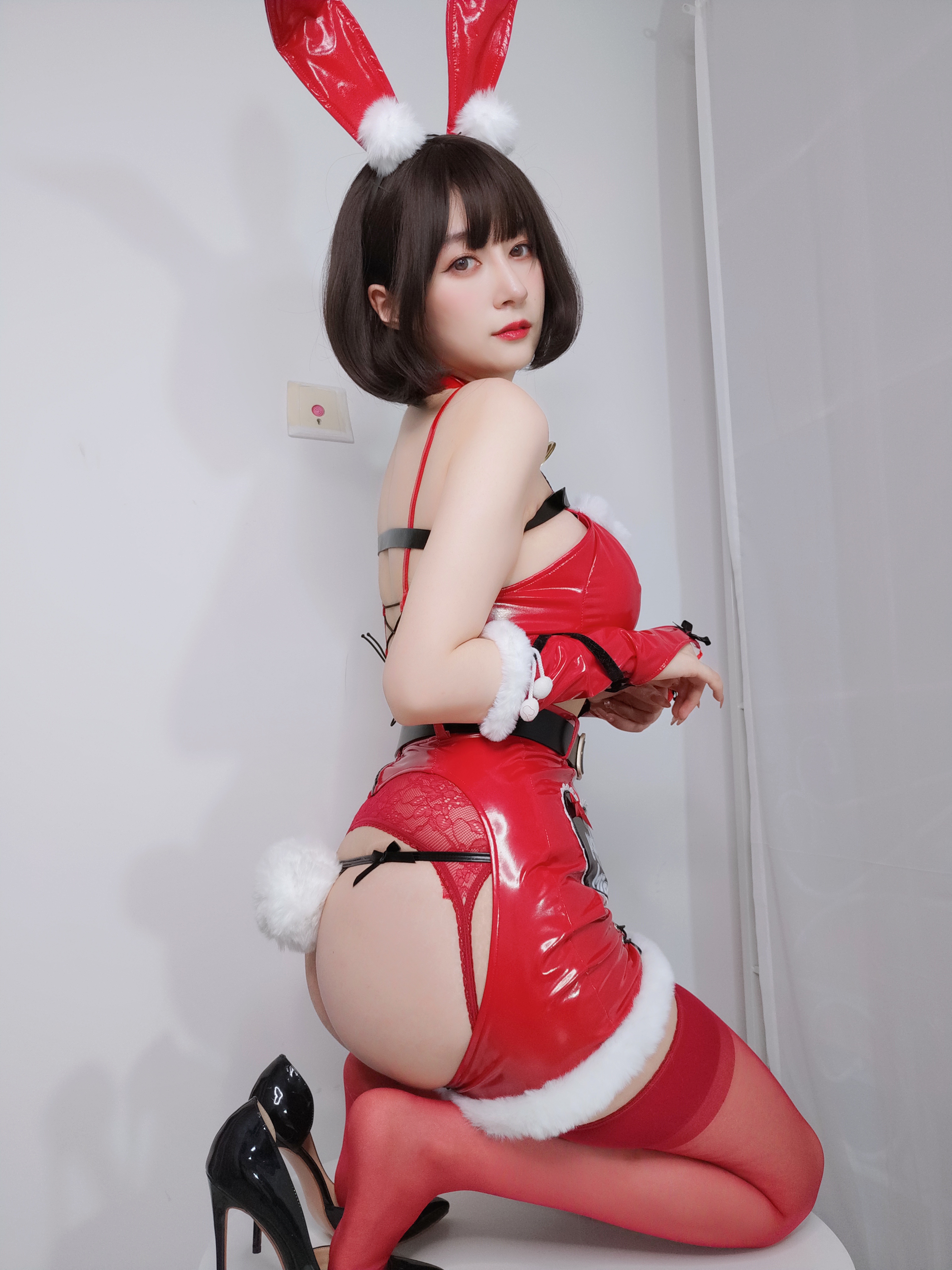 图片[28]-Coser小姐姐白银 NO.160 — Christmas Bunny [50P138M]-六色网