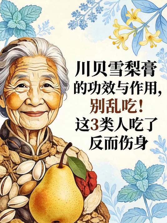 川贝雪梨膏的功效与作用，别乱吃！这3类人吃了反而伤身(1)