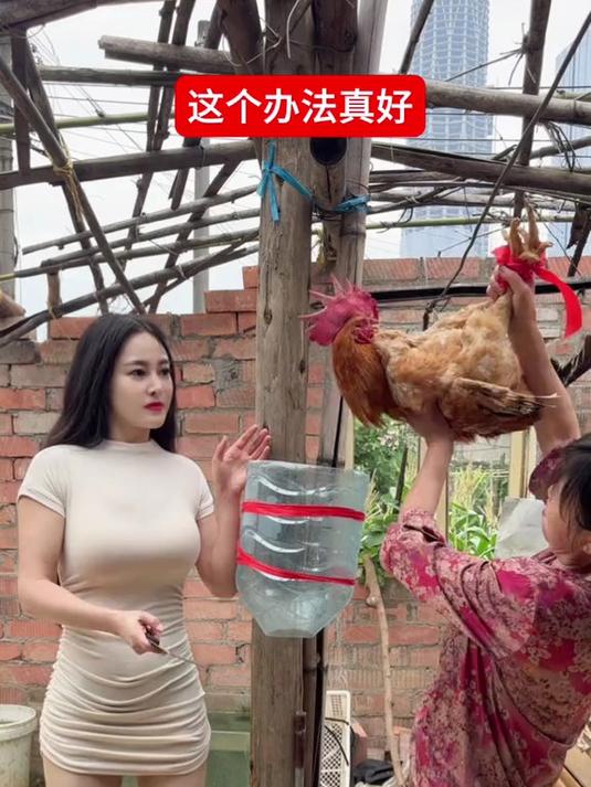 这个杀鸡的办法真好#搞笑视频#看一遍笑一遍 #农村搞笑段子