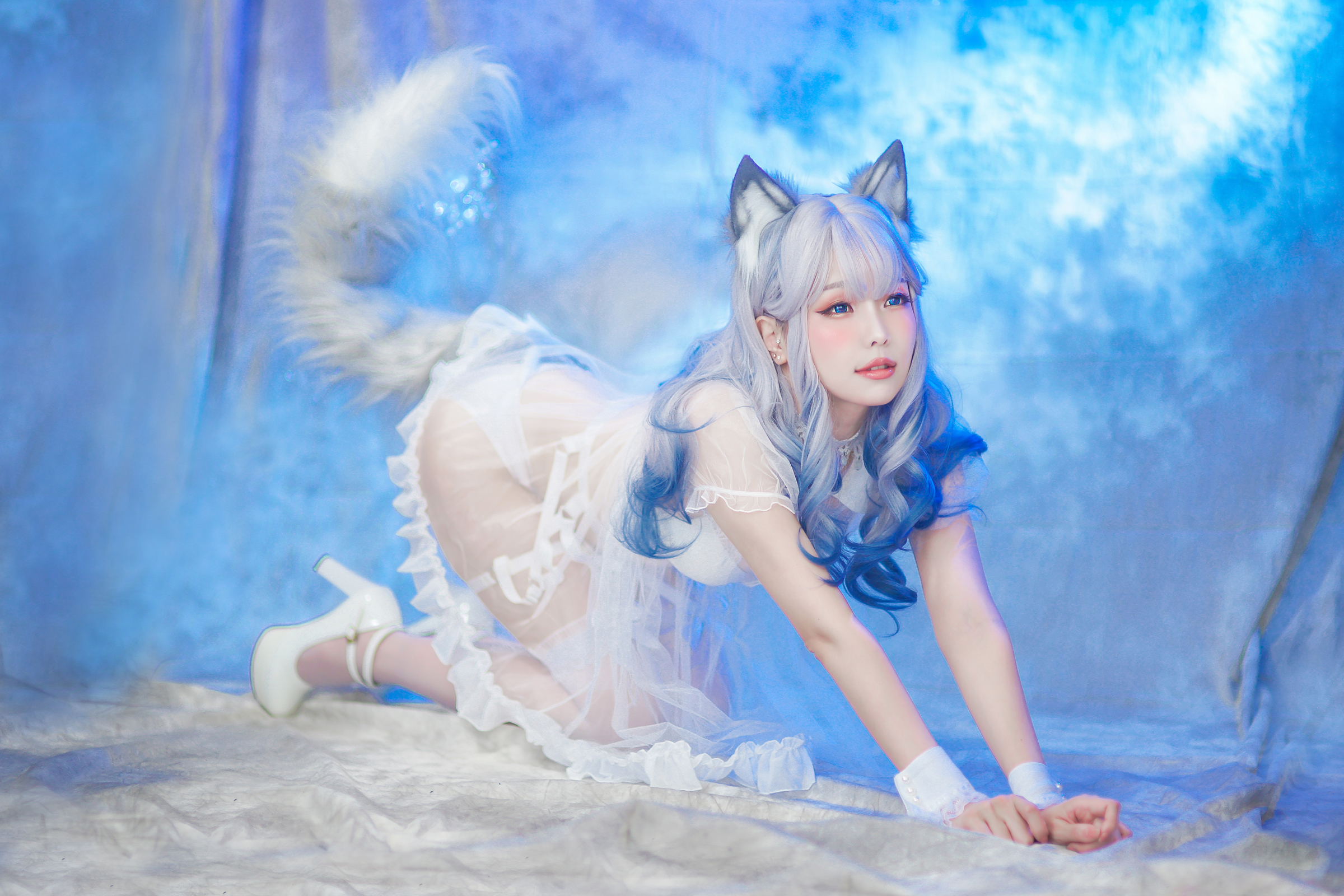 图片[43]-Ely_eee(ElyEE子) NO.043 — 猫耳白丝带[48P+6V166M]-六色网