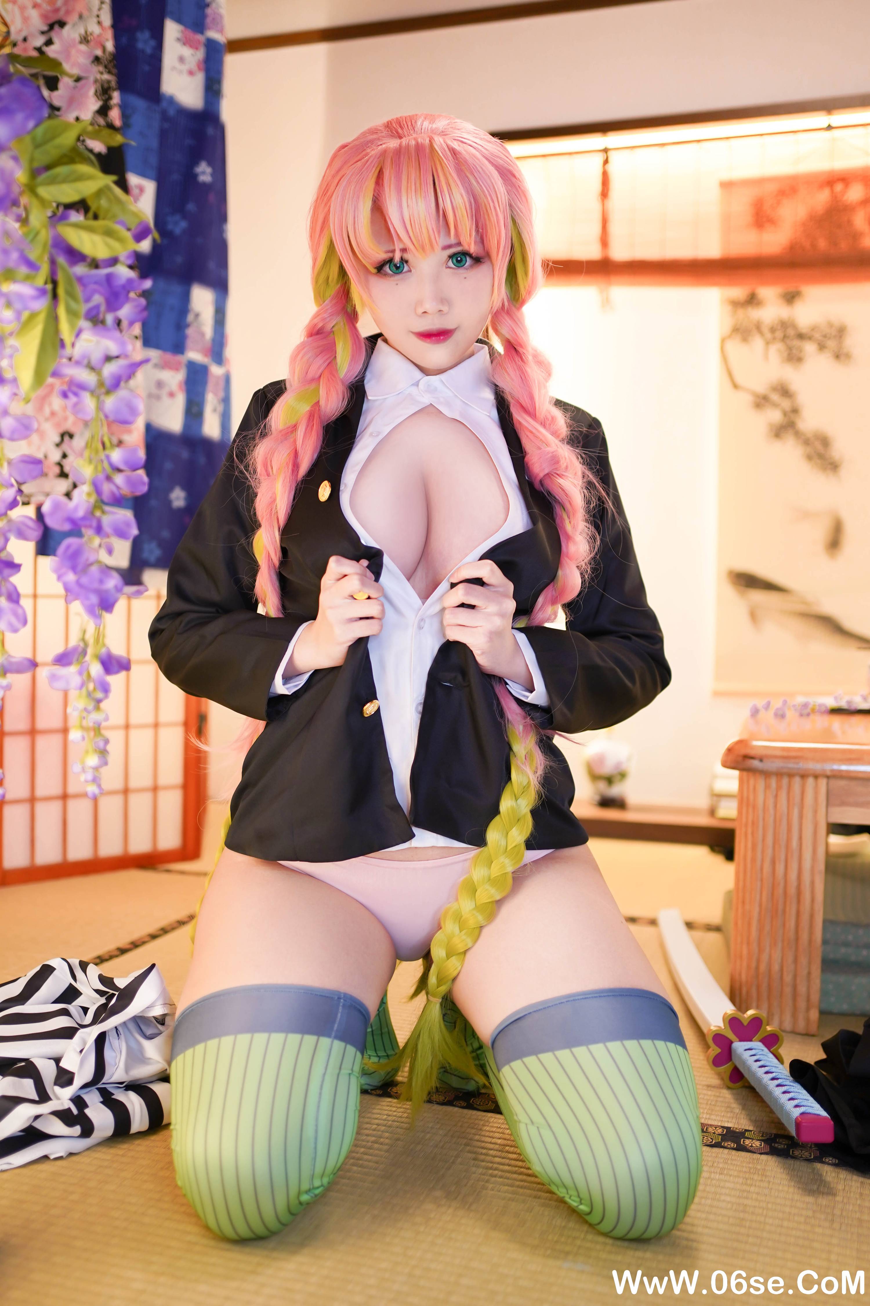 图片[24]-Coser萱-KaYa NO.127 — 鬼灭之刃 甘露寺[35P176M]-六色网