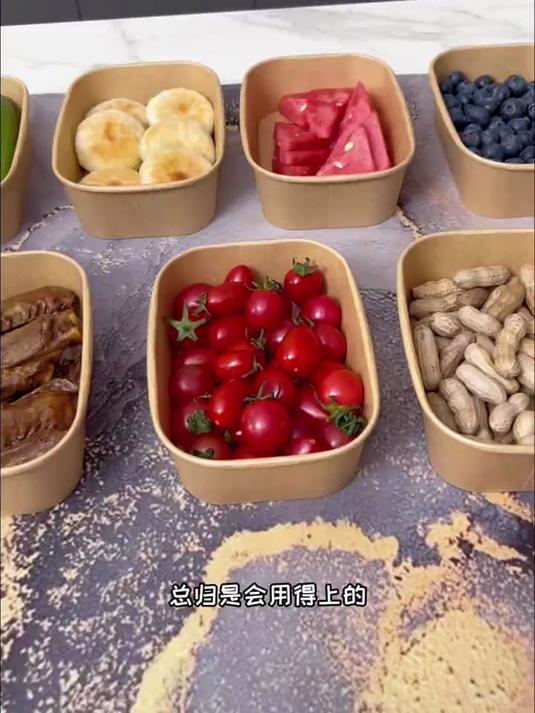 一次性牛皮纸长方形打包盒带盖便当快餐饭盒