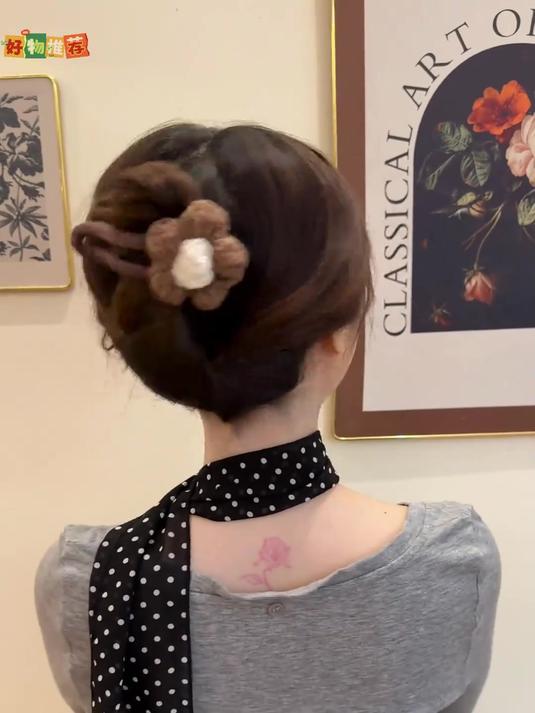 学生党福音!平价又精致的毛线花朵鸭嘴夹推荐