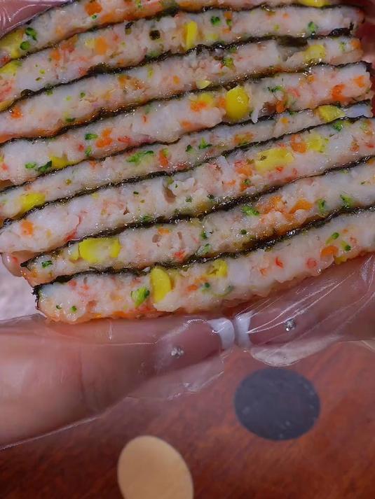 小朋友都爱吃的海苔鲜虾排