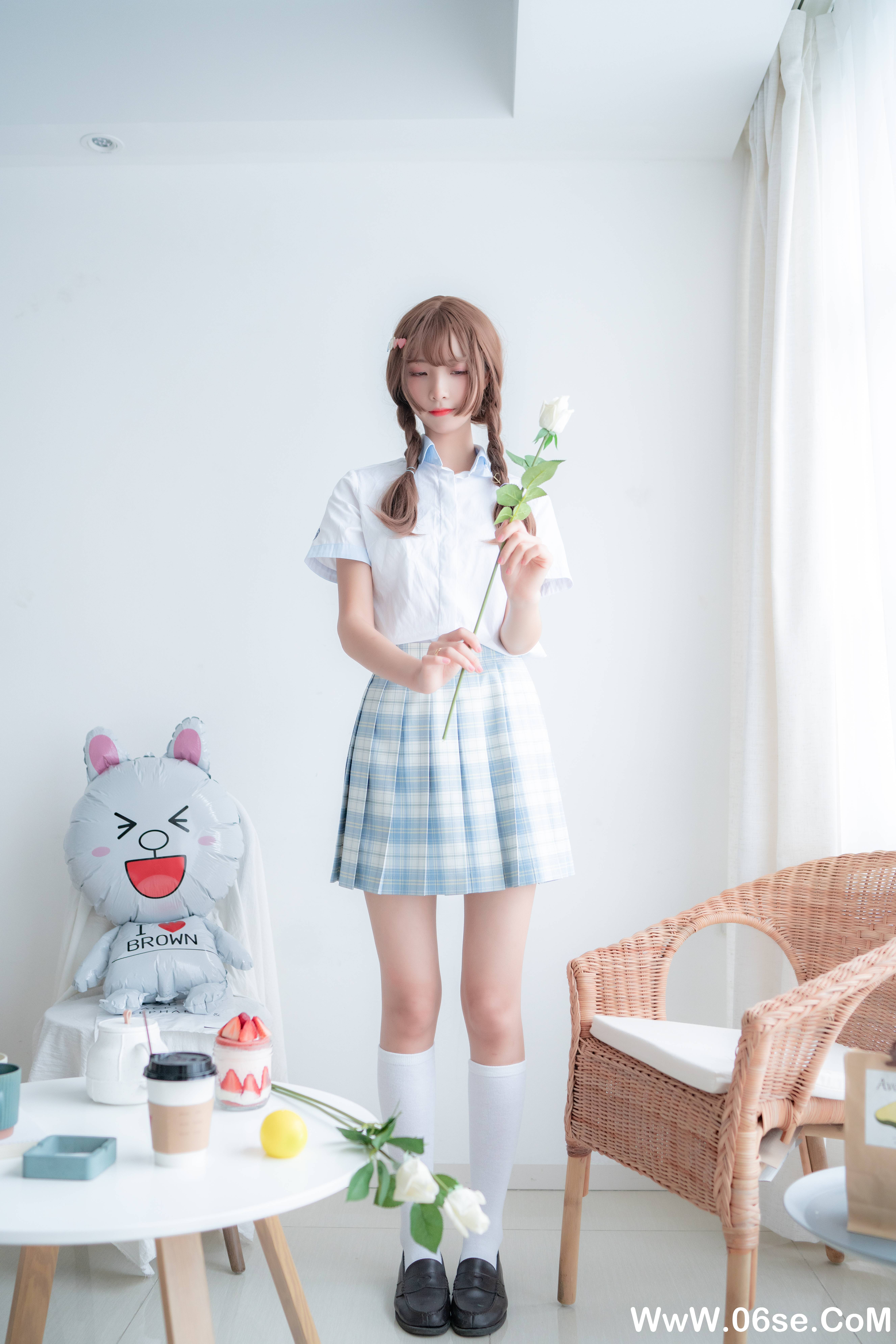 图片[2]-西瓜少女 NO.006 – 民宿私房淡蓝JK[46P453M]-六色网