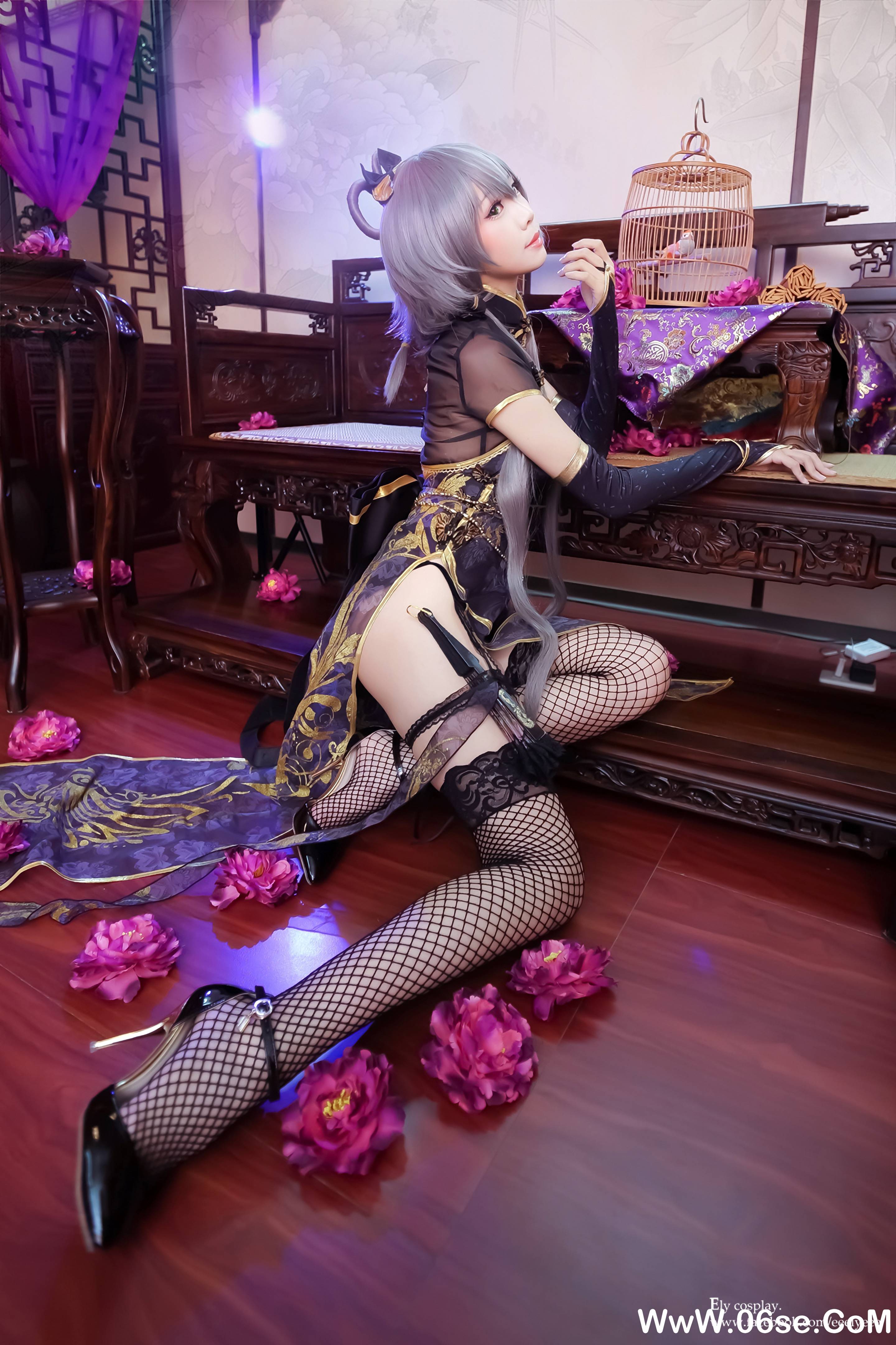 图片[7]-Ely_eee(ElyEE子) NO.012 – 天依金丝雀旗袍[13P166M]-六色网