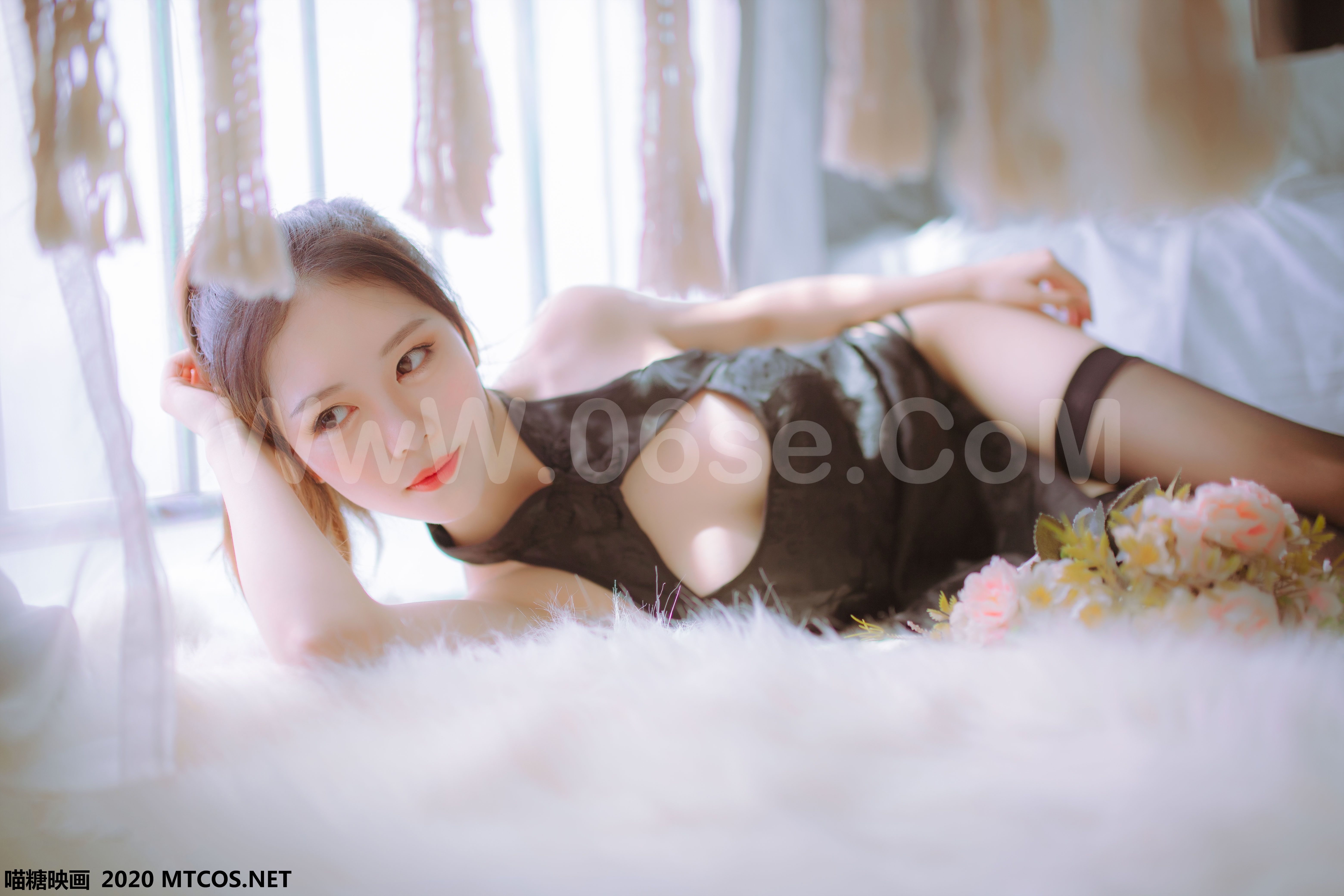 图片[16]-[MTCos] 喵糖映画 Vol.114 抖娘-利世&抖娘X不呆猫 黑白旗袍双子-六色网