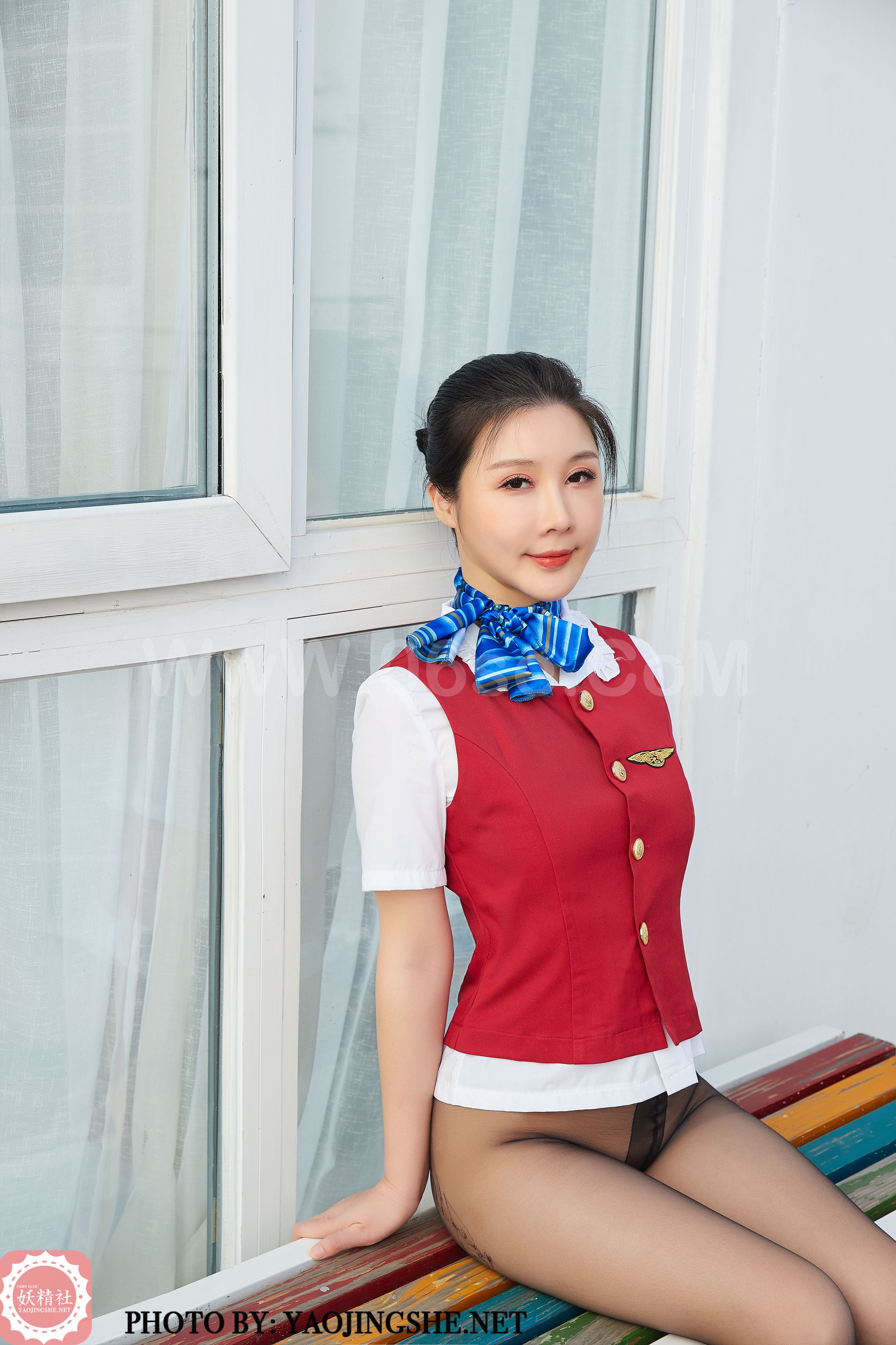 图片[30]-[YaoJingShe 妖精社] T2017《美琪老师傅-空姐》[38P-251MB]-六色网