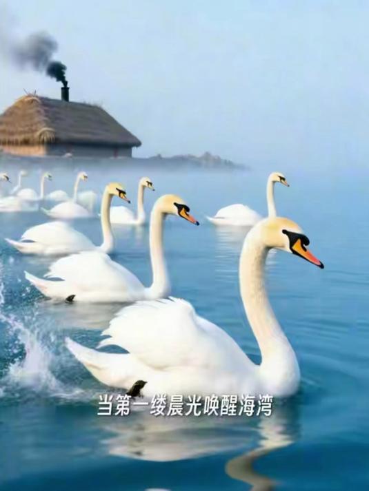 天鹅湖畔恋歌:在威海烟墩角邂逅优雅灵动的冬日浪漫