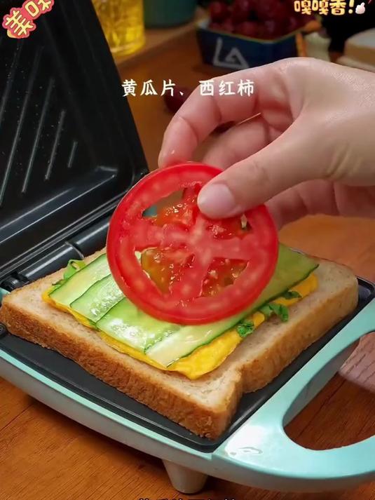 换盘秒变华夫饼机!早餐机承包甜咸花样,懒人也能精致开餐～