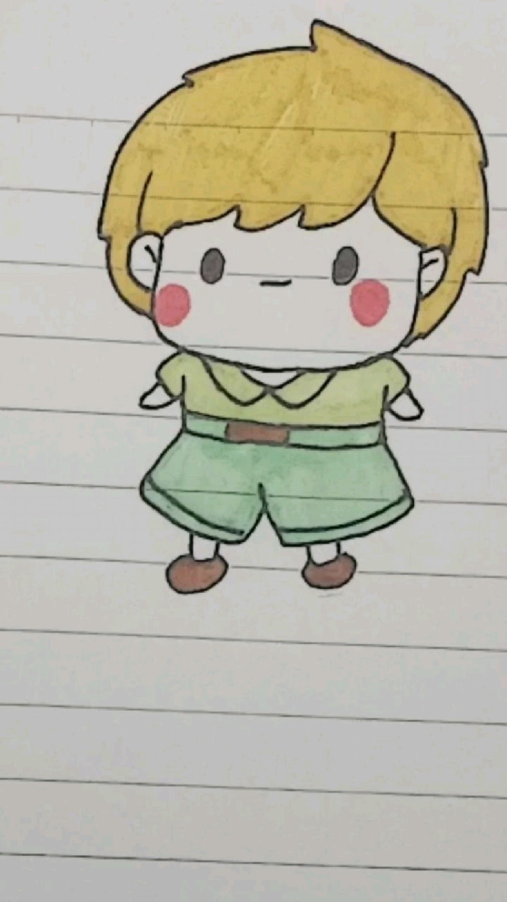 可爱的小朋友简笔画