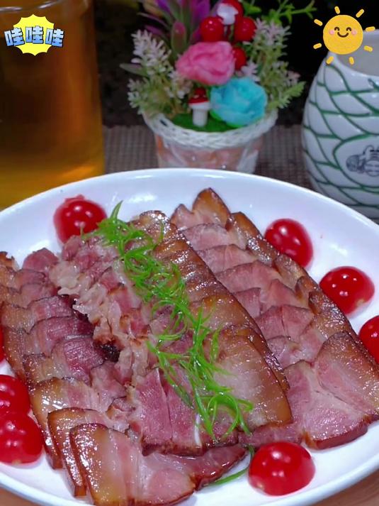 四川腊肉果木烟熏农家自制风干后腿肉二刀肉川味熏肉土猪肉