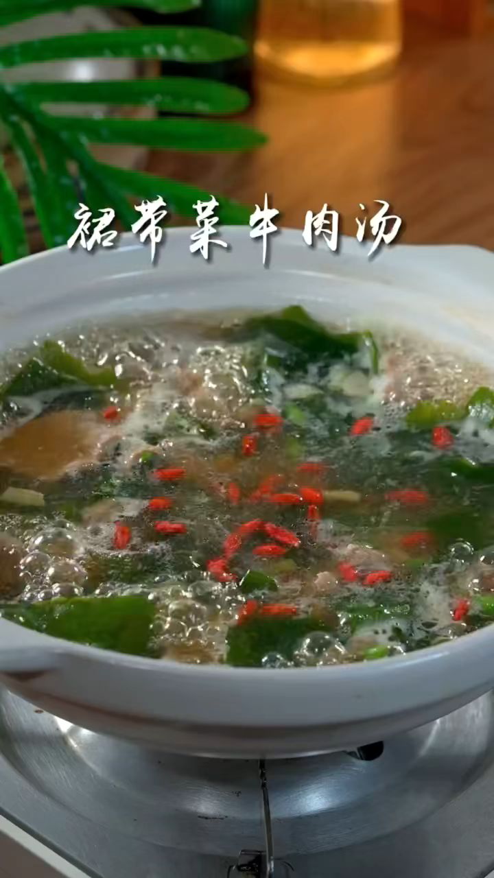 家里有孩子的就做个#裙带菜牛肉汤,不仅鲜美好喝还很有营养#美食#自制美食