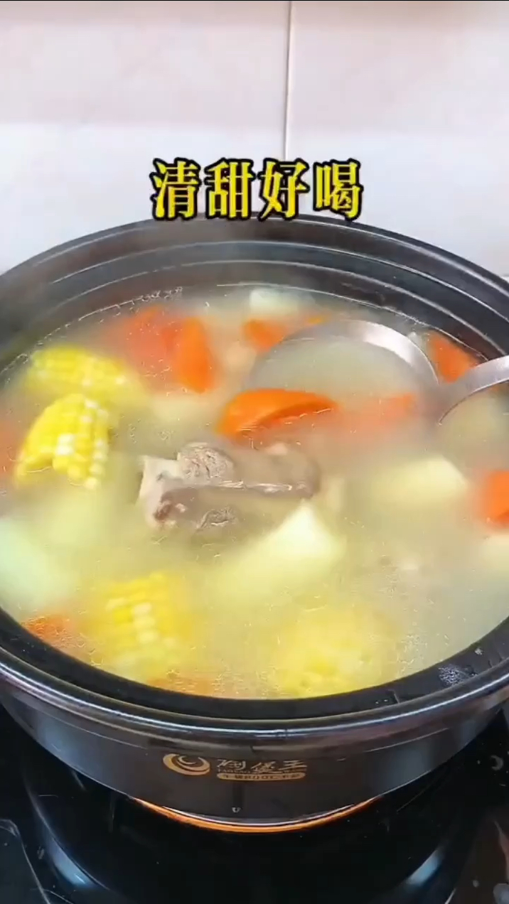 玉米山药筒骨汤,家常做法