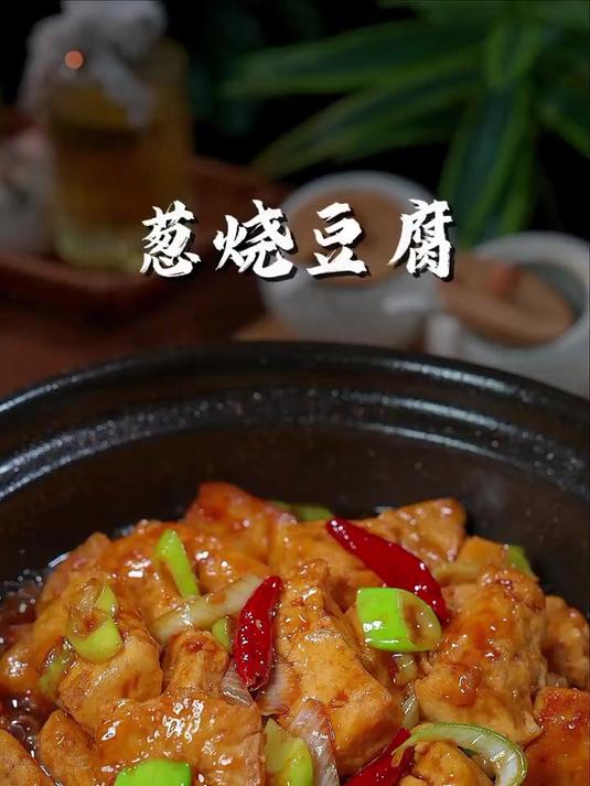家常菜下饭菜葱烧豆腐