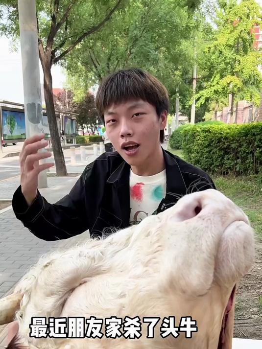 朋友送来个大牛头,送到托尼老师那里做个SPA