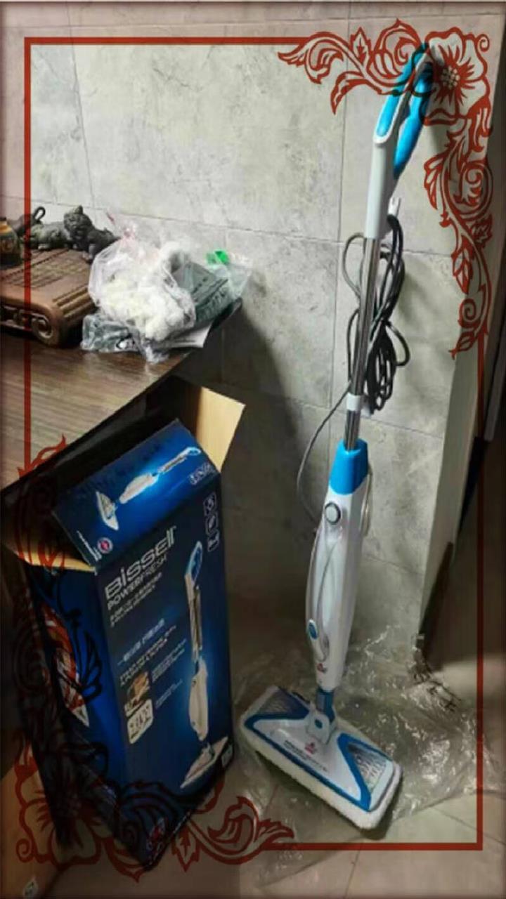 必胜(BISSELL)蒸汽拖把家用擦地拖地清洗机高温蒸汽除菌