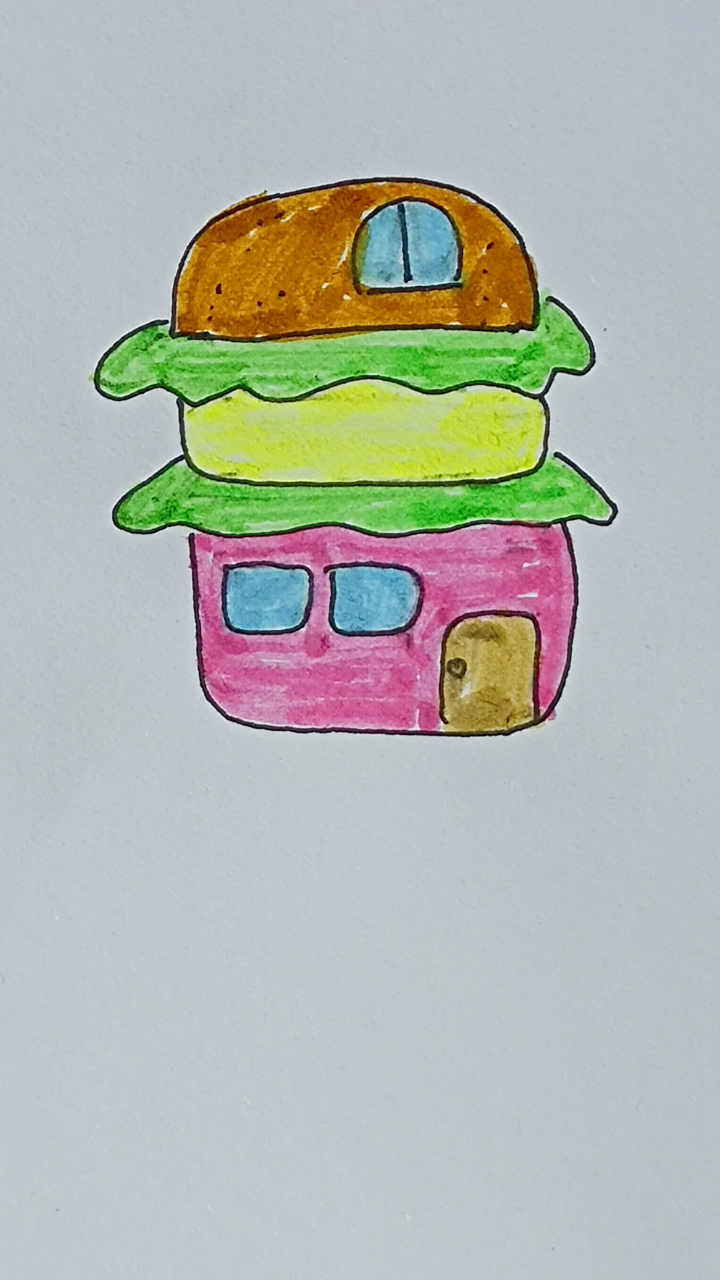 汉堡变得小房子