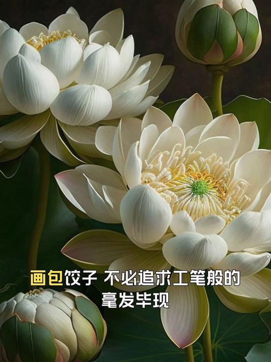 画包饺子,不必追求工笔般的毫发毕现,抓住那团面与馅的交融之态